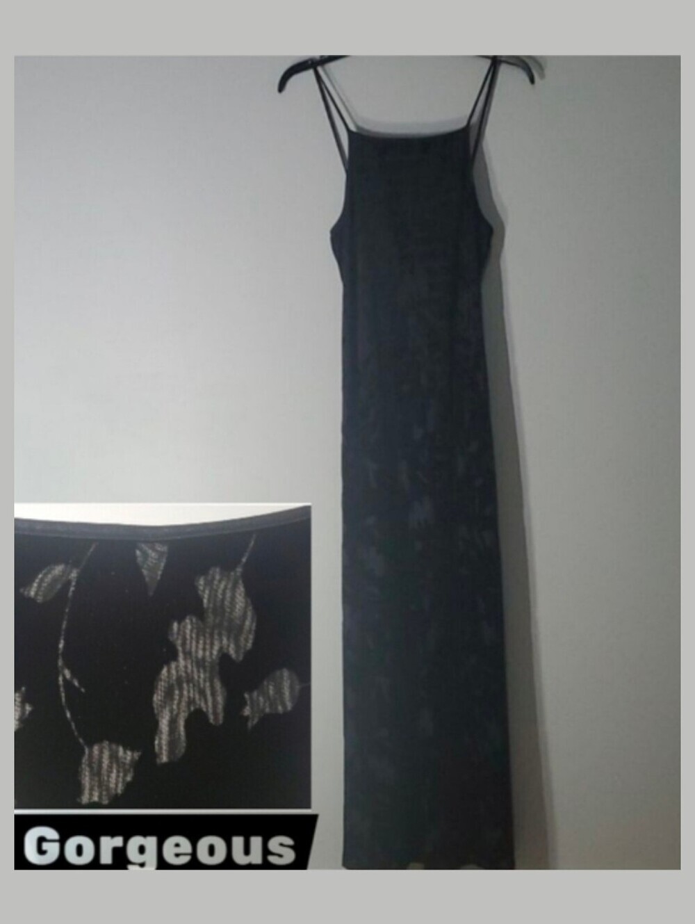 Bebe Dress women's sz small black gown lined sheer Fabric cut-outs strappy glam